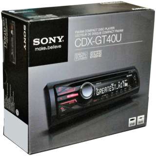 NEW SONY CDXGT40U IN DASH CAR AUDIO CD  PLAYER RECEIVER STEREO CDX 