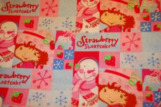 New Strawberry shortcake SNOWman sewing FABRIC 1/2 yard  