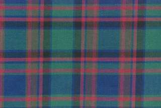 Green Red Scottish Cotton Plaid Drape Upholstery Fabric  