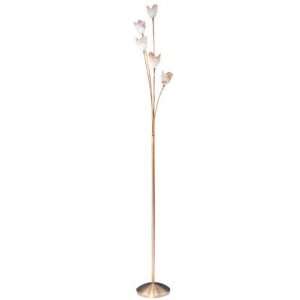  Tulip Series Floor Lamp Antique Brass Finish by Dainolite 