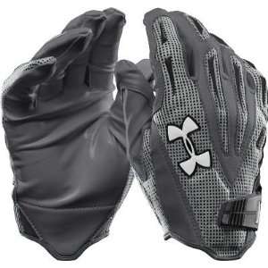 Under Armour Fierce II Grey/Black Receiver Gloves   2XL / Extra Extra 