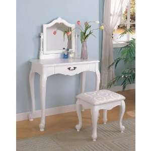   finish wood 3 pc bedroom make up vanity table set