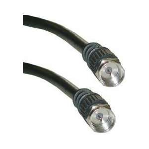  F Pin Black RG59 Coaxial Cable, 50 ft 