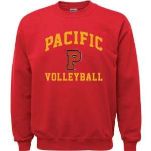 Pacific Boxers Red Youth Volleyball Arch Crewneck Sweatshirt  