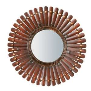   Inspired Bamboo Daisy Hanging Wall Mirror 