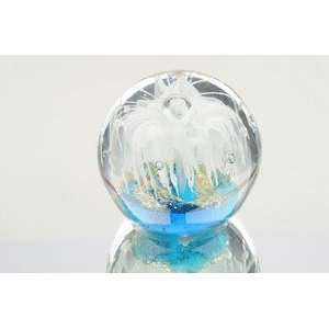   Blown Glass White Bubble Wave Paperweight NP 0924 