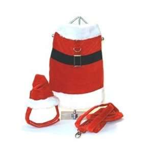  Santa Boy Harness Dress w/ D Ring Matching Hat and Leash 