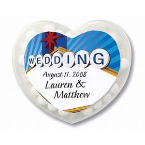 Wedding Favors Las Vegas Wedding Sign Personalized Heart Shaped Mint 