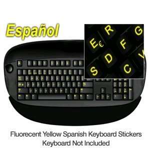  FunKeyBoards Spanish Glowing Keyboard Sticker Electronics