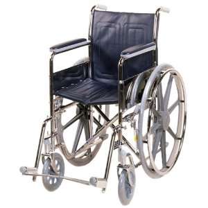    MED 18 inch Adult Wheelchair with Fixed Armrests and Swing Footrests