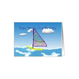  Happy Birthday Windsurfing waves Card Health & Personal 