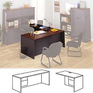  Adaptabilities Single Pedestal Desk, Left Pedestal, Cherry 