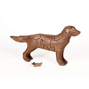   Wooden 3 D Puzzle   Labrador Retriever with Duck Inside, Walnut Toys